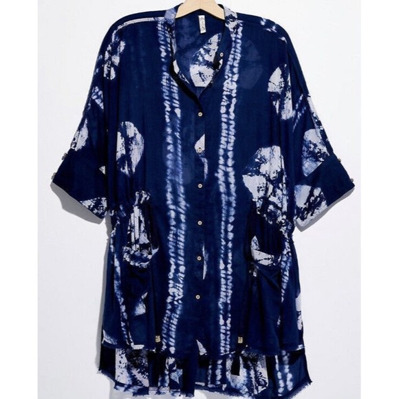 Free People Other - Intimately Free People XS Small Sydney Sleep Top Size Blue Oversized Kimono